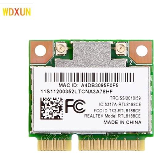 Realtek Rtl8188ce Wireless Wlan Wifi Card Acer Asus Toshiba 150mbps Half Mini Pci-e Pcie For Laptop Network Modem 802.11bgn