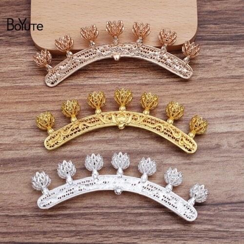 BoYuTe (10 Pieces/Lot) 28*99MM Zinc Alloy Seven Flowers Materials Diy Handmade Hair Jewelry Accessories Wholesale
