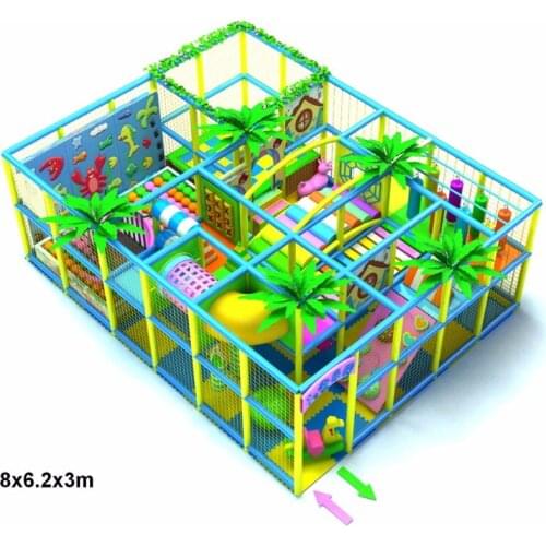 Exported to Romania Indoor Play Zone for Kids Children Indoor Naughty Castle Nontoxic Material HZ-4313