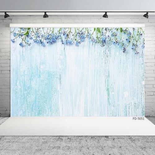 Photography Backdrop Wooden Board Wall Flowers Custom Background for Children Baby Portrait Pets Toy Photoshoot Photo Studio
