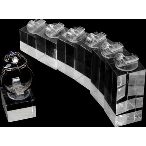 K3ND 7Pcs Finger Ring Display Stand Holder for Home Jewelry Shop Different Height New