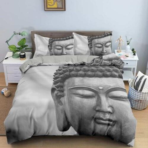 Buddha Printed Bedding Set Duvet Cover For Adults Bedclothes Bed Sets Quilt Covers Pillowcase 2/3pcs