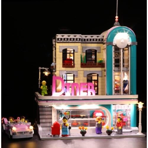 LED Light Kit Compatible For 10260 Cerator Expert Downtown Diner (Only LED Light, No Block Kit)