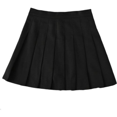 Women High Waist A Line Skater Mini Skirt Fashion Flared Pleated Short Skirt Casual Tennis Style