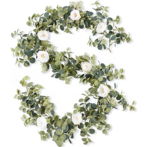 MULTI CANDY 1.8M Artificial Flowers Plants Fake Eucalyptus Vine Garland Hanging for Wedding Home Party Garden Craft Art Decor