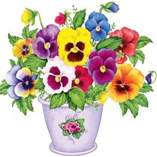 Flowers Printed Canvas 11CT Cross Stitch Full Kit DIY Embroidery DMC Threads Handiwork Sewing Hobby Knitting Magic Different