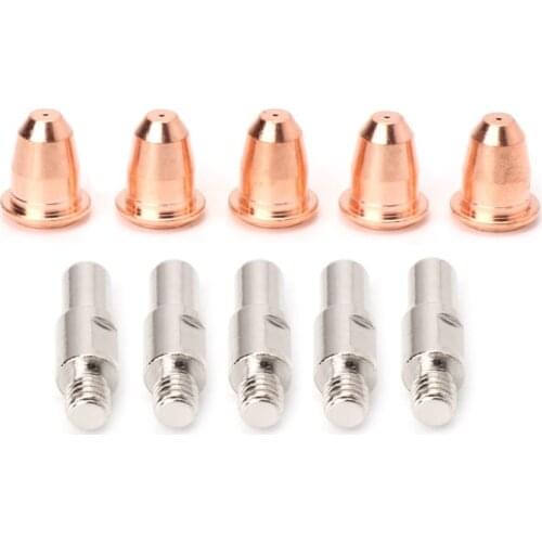 10Pcs/Set S45 Consumables Kit Electrode 0.8mm Nozzle Tip For Plasma Cutter Torch Drop shipping