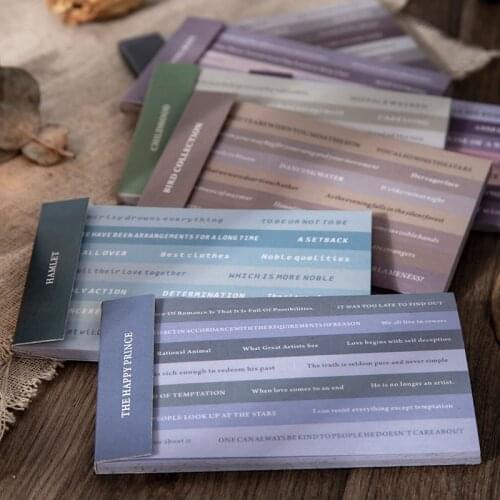 English Library Series English phrases Journal Decorative Paper Stickers Scrapbooking Stick Label Diary Stationery Album Sticker