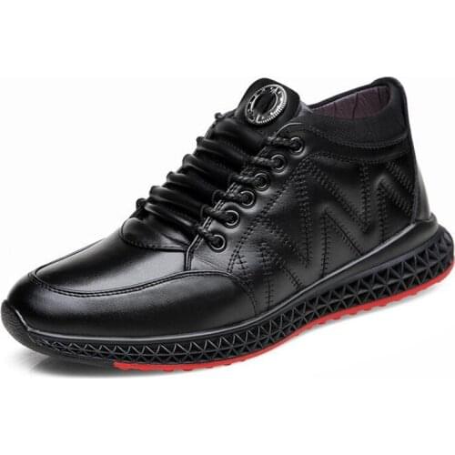 2020 New Winter Men Boots Fur One Wool Boots Snow Shoes Flat Non-slip Men Sneaker Fashion Casual Shoes Warm Snow Boots Men Shoes