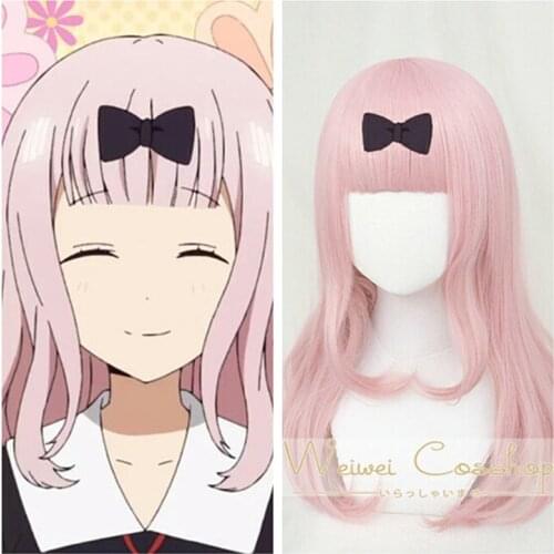 Chika Fujiwara Pink Wig Cosplay Kaguya-sama: Love is War Kaguya-sama wa Kokurasetai: Tensai-tachi no Renai Zunousen Cosplay Wig