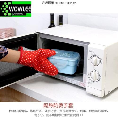 Silicone Kitchen Microwave Mittens Oven Glove silicon Heat-Resistant Gloves Cooking Barbecue Gants