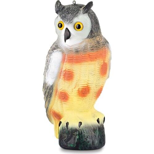 Scarecrow Owl Decoy Statue Realistic Fake Owl Outdoor Pest Bird Deterrent Garden Protector