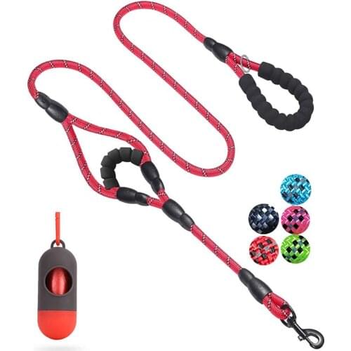 Sturdy Double Handle Dog Harness Leash with Comfortable Padded and Reflective,Rope Dog Leashes for Small,Medium,Large Dogs