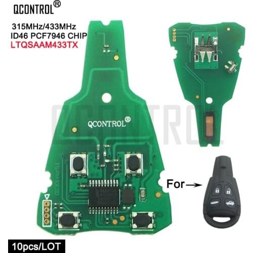 QCONTROL Car Remote Control Key Fob Circuit Board for SAAB 93 9-3 2003 2004 2005 2006 2007 2008 2009 2010 2011 ID46 PCF7946