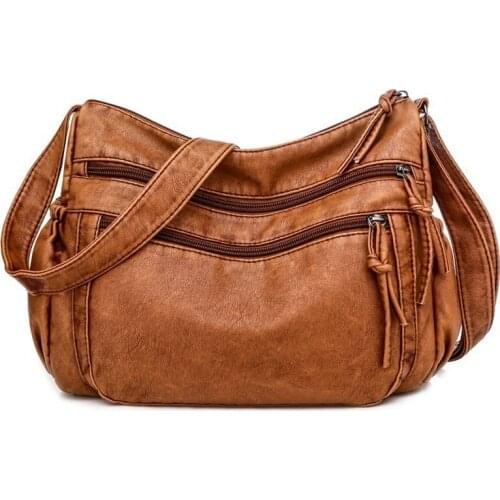 Retro Style PU Women Shoulder Bag Quality Large Capacity Mommy Bag Multifunctional Travel Soft Maternity Nappy Organizer Hobos