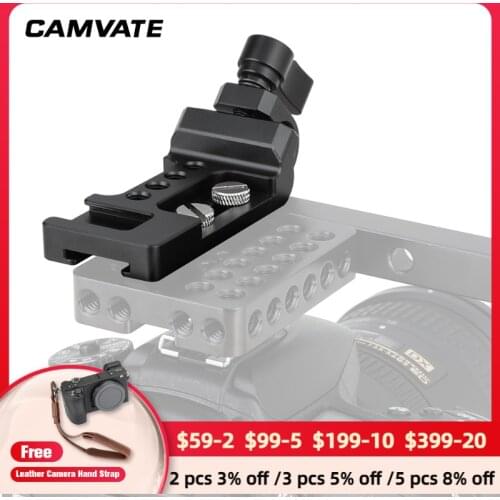 CAMVATE Versatile Extension Plate With 15mm Single Rod Clamp & Double-sided Shoe Mounts & 1/4" 3/8" Mounting Studs C2282