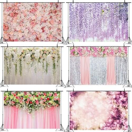 Photography Backdrops Wedding Vinyl Backdrops for Photography Rose Flower Wall Party Backgrounds For Photo Birthday Backdrop