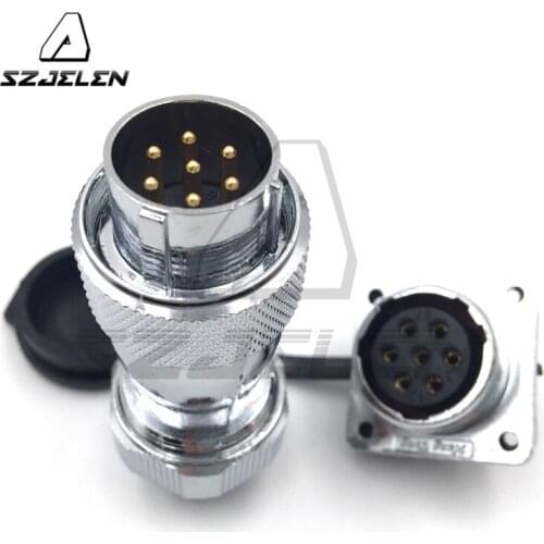 WS20, power connector 7pin plug socket, Rated current 25A, Electrical equipment power cable connector, 7pin connectors