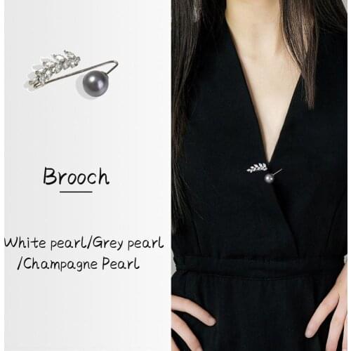 1PC Exquisite Creative Pearl Flower Zircon Brooch Peacock Swan Collar Pin Leaf Zircon Brooches Womens Cloth Accessoires Gift