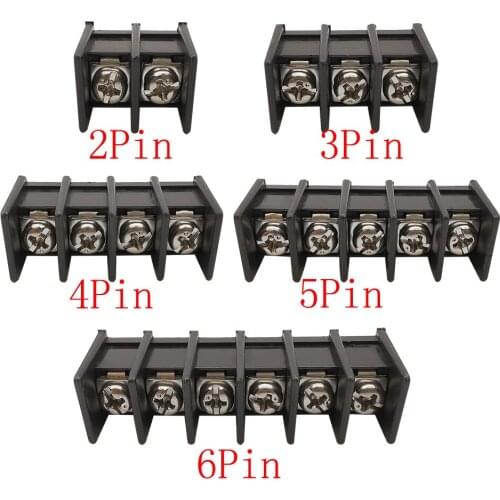 10Pcs KF45-9500 2P/3P/4P/5Pin/6 Pin 9.5mm Pitch Black PCB Terminal Block Connector Barrier Screw Terminals Blocks KF45 Connector