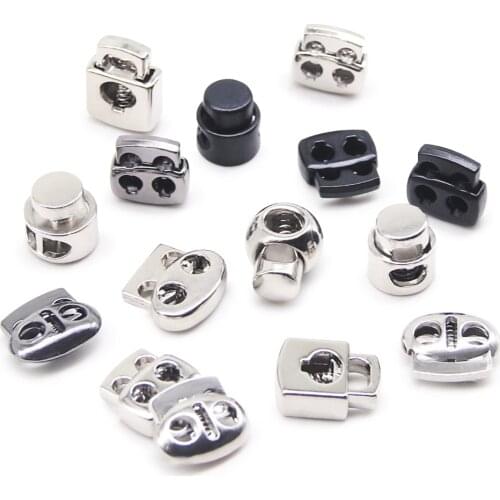 10 Pieces Vintage Alloy Silver Gunmetal Metal Stopper Handmade DIY Apparel Sewing Accessories Clamp Stopper Cord Lock Toggle