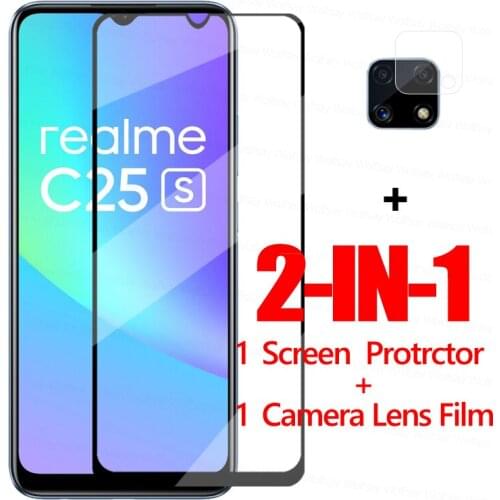 2.5D Full Glue Glass For OPPO Realme C25S Screen Protector Tempered Glass For Realme C25S Protective Phone Film For Realme C25S