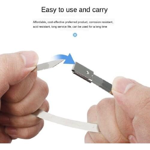 4.6x100/150/200/400mm Stainless Steel Cable Ties, Locking Metal Zip-Exhaust Wrap Coated Multi-Purpose Locking Cable Ties