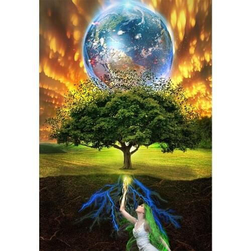 5D DIY Diamond Painting Tree Diamond Painting Cross Stitch Colorful Dream Tree Diamond Square Drill Rhinestone Home Decoration