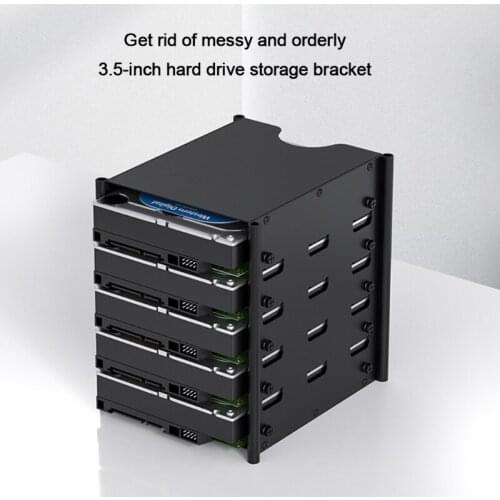 C1FD Acasis 5 Layers 3.5'' Hard Drive Enclosure Box HDD Storage Case Shelf for PC Laptop Desktop Portable Metal Rack