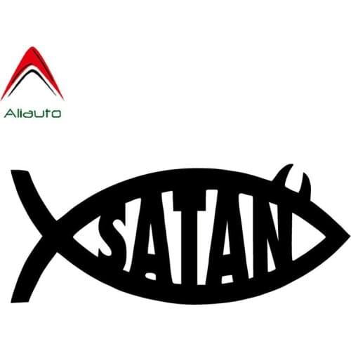 Aliauto Creative Car Stickers Satan Fish Animal Vinyl Fashion Decor Sunscreen Waterproof Reflective Cartoon Decals,11cm*5cm