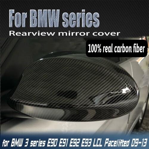 Car Side Case High Quality Mirror Cover Caps Sticker Accessories Carbon Fiber for BMW 1 3 Series E81 E82 E87 E88 E90 E91 E92 E93