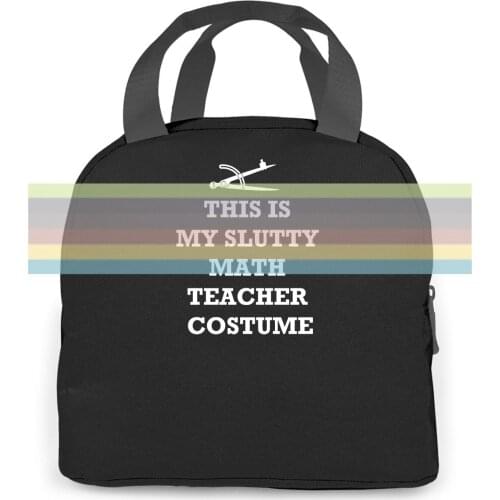 Slutty Math Teacher Costume Halloween Costume New Mens Couple Pride of The Creature women men Portable insulated lunch bag