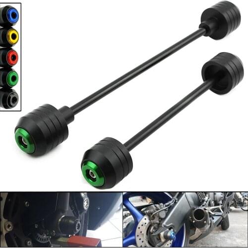 For SUZUKI HAYABUSA GSXR1300 1999 2000 2001 2002 2003 Front Rear Wheel Slider Fork Axle Crash Protector Swing Arm Pad POM NEW