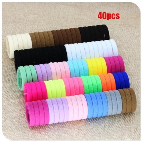 40 Pcs Girl elastic hair bands Black White Hair accessories 2019 Gum For Hair ponytail Rubber Bands holder