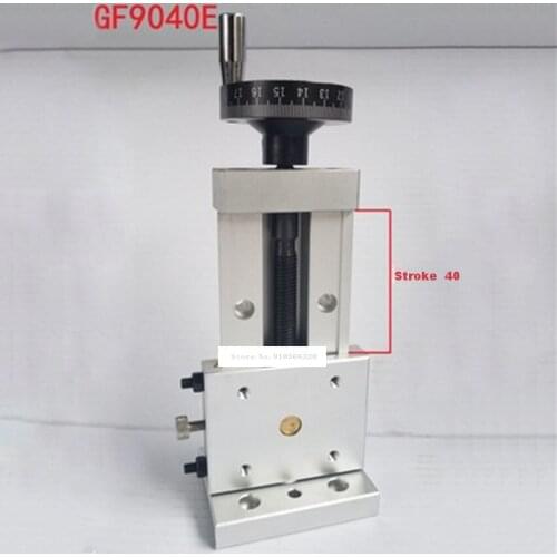 GF9040E Precision Vertical Slide Table Screw Carriage Z Axis Linear Dovetail One-Dimensional Sliding Table Wide 90 Stroke 40MM