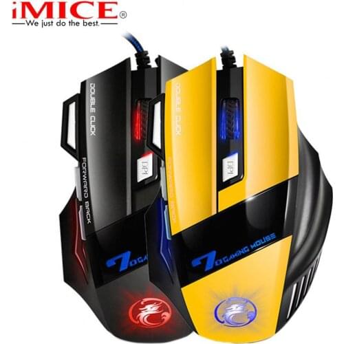 X7 IMICE Gaming Mouse Ergonomic Design Gamer 7 Button ABS Double-click Key Silent Optical Mause With Backlight For PC Laptop