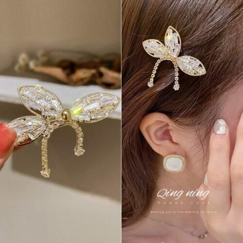 Korean fashion jewelry new zircon bow brooch clip temperament design flower brooch women wholesale
