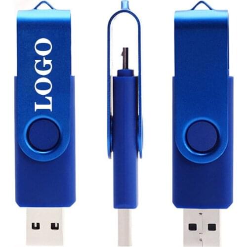 Metal PenDrive OTG 3 IN 1 Type-c Usb Flash Drive 4/16G 32G 64G usb stick pen USB 2.0 Pen Drive fiash usb memory Free Logo gift