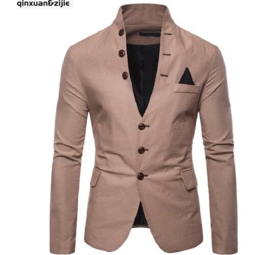 2021 Fashion Men Blazer Coat Slim Luxury Smart Casual Black Casual Business Jackets M-2XL Male Suit Jackets African Wedding