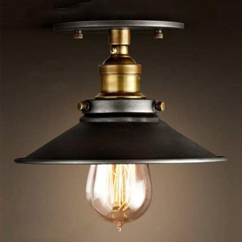 New Vintage American Ceiling Lamps Metal Black Aisle Lights Balcony Ceiling lights For Home Vintage lighting