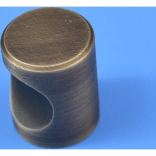 Free shipping Antique solid simple drawer knob furniture hardware wardrobe shoe door single hole handle round cone pull