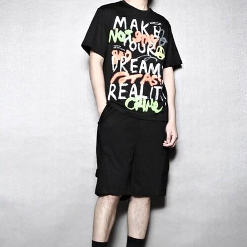 Original design, cool feeling ribbon design loose casual pants, mens summer shorts