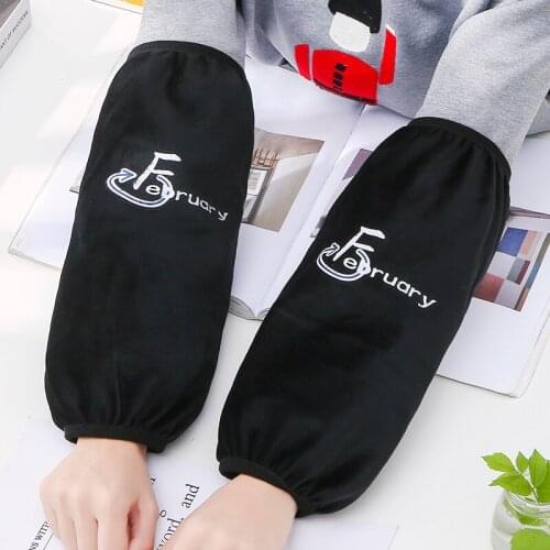 Adult Simple Autumn Winter Plush Long Mens Sleeve Housework Anti-foulin Female Girl Anti-dirty