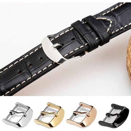 10 12 14 16 18 20 22mm Watch Strap Band Metal Band Buckle Belt Solid Stainless Brushed Watchbands Strap Clasps Accessory