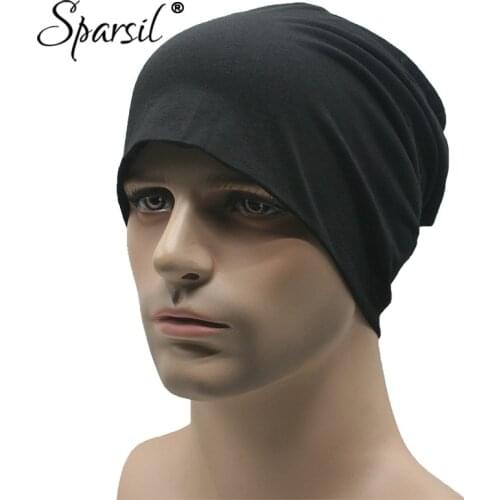 Sparsil Men Woman Spring Autumn Beanie Hat Solid Color Skullies Hip Hop Dance Cap Unisex Thin Street Muti Color Chapeau Couples