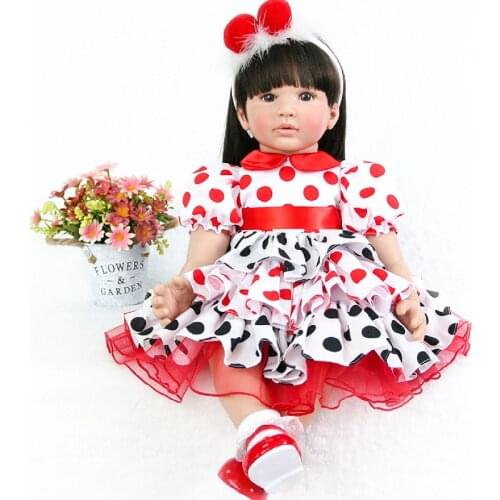 Silicone Reborn Baby Doll Toys 60cm Princess Toddler Babies girl Bebes reborn bonecas Brinquedos kids Birthday Gift
