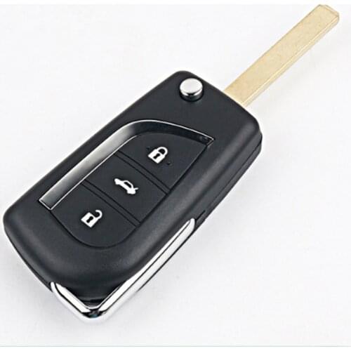 DAKATU 2/3 Button Flip folding Remote key shell for TOYOTA Levin Camry Reiz Highlander Corolla Replacement car key shell