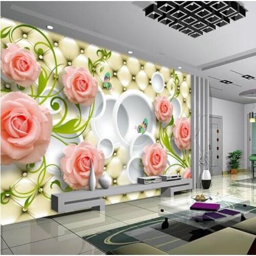 Modern luxury creative 3d wallpaper papel de parede papel mural wallpaper for bedroom walls flower photo murals landscape