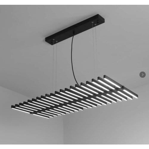 Novel LED chandelier modern Nordic office lamps lighting /White/black simple restaurant bar living room chandelier ceiling