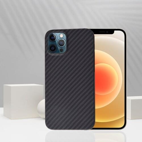 Ultra Thin Light Anti-Fall Full Coverage Aramid Shell Cover Real Pure Carbon Fiber Phone Case For Iphone 12 Mini Pro Max